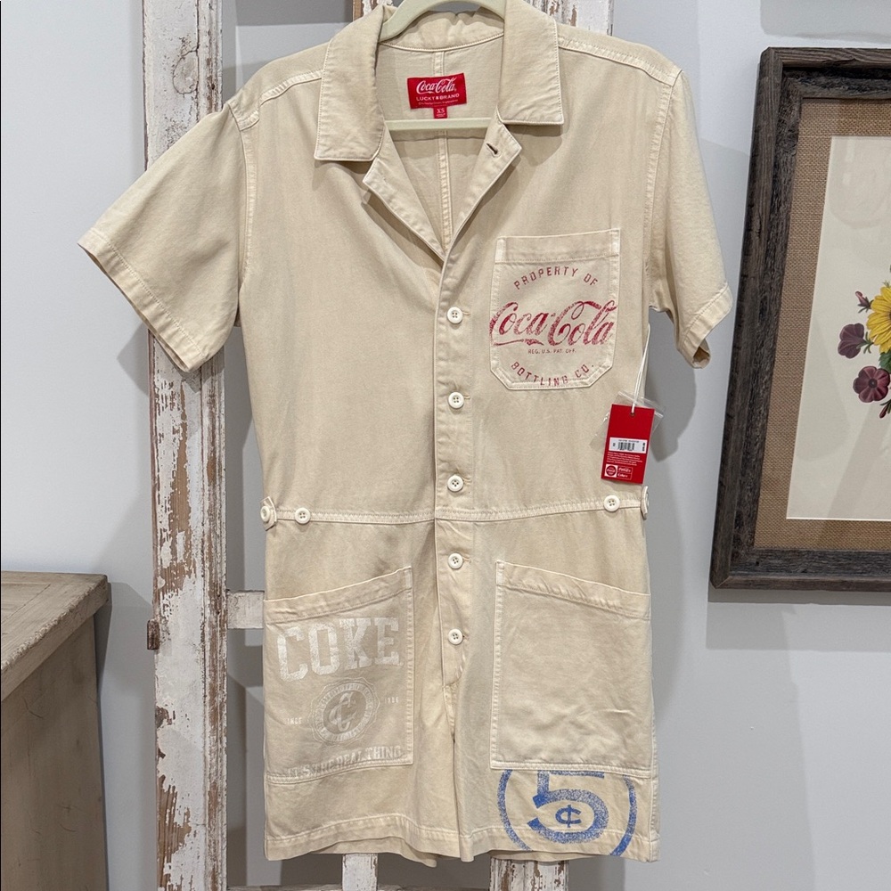 Coca-Cola Cream Jumper with Red Label